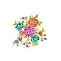 fiore illustrazione, decorativo floreale design, botanico illustrazione, vettore fiore disegno, fiore acquerello mazzo sfondo ,multicolore fiore sfondo modello