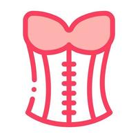 corsetto biancheria intima icona vettore schema illustrazione