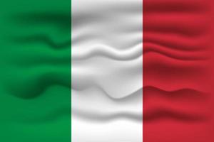 agitando bandiera di il nazione Italia. vettore illustrazione.