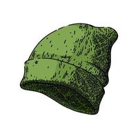 cappello inverno schizzo mano disegnato vettore