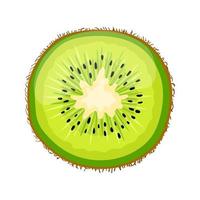 Kiwi verde tagliare cartone animato vettore illustrazione