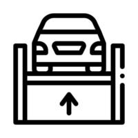 auto sollevamento icona vettore schema illustrazione