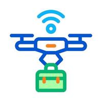 Wi-Fi motorizzato fuco icona vettore schema illustrazione