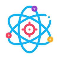 atomo molecola icona vettore schema illustrazione
