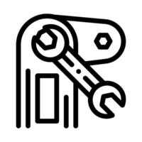 meccanico riparazione icona vettore schema illustrazione