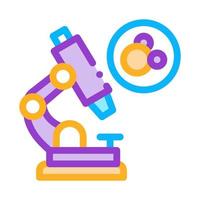 microscopio per medicina icona vettore schema illustrazione