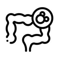 intestino nel stomaco icona vettore schema illustrazione