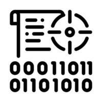 binario bersaglio icona vettore schema illustrazione