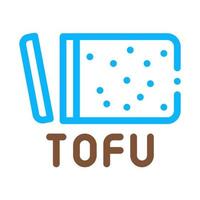 tofu formaggio icona vettore schema illustrazione