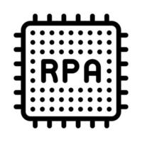 RPA patata fritta icona vettore schema illustrazione