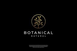 astratto fiore botanico logo design ispirazione vettore