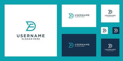 iniziali df, fd, astratto stile monogramma logo design ispirazione vettore