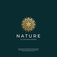 astratto lusso ornamento fiore logo design ispirazione vettore