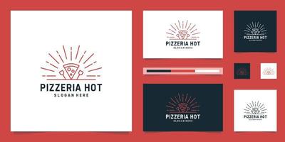 logo design pizzeria piccante. simbolo vettore italiano Pizza ristorante.