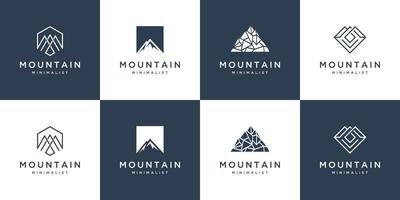 impostato collezione montagna logo design vettore moderno concetto, finanziario, contabilità, attività commerciale, viaggio e altro aziende
