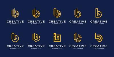 impostato di creativo astratto monogramma logo design collezione. logotipo per attività commerciale di lusso, elegante, moderno. vettore