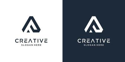 creativo lettera un' logo design ispirazione vettore