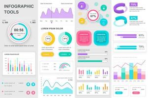 bundle infografica ui, ux, kit elements. vettore