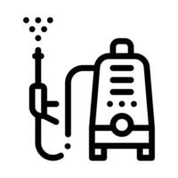 lavaggio dispositivo icona vettore schema illustrazione