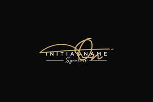 iniziale qn firma logo modello vettore. mano disegnato calligrafia lettering vettore illustrazione.