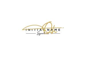 iniziale qh firma logo modello vettore. mano disegnato calligrafia lettering vettore illustrazione.