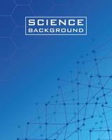 sfondo blu scienza con linee e strutture vettore