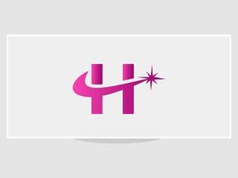 lettera h scintilla logo design modello vettore