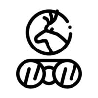 cervo binocolo icona vettore schema illustrazione