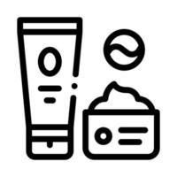 cosmetici pacchetto icona vettore schema illustrazione