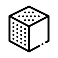raffinato cubo icona vettore schema illustrazione