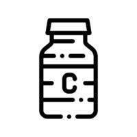 bottiglia vitamina nutrizione vettore magro linea icona