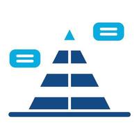 icona a due colori con glifo a piramide vettore