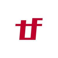 lettera t e f logo icona design modello elementi vettore eps
