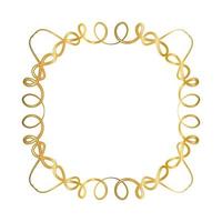 cornice ornamento d'oro con design curve vettore