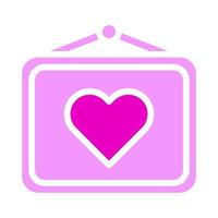 immagine San Valentino icona solido rosa stile illustrazione vettore e logo icona Perfetto.