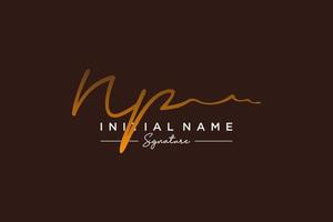 iniziale np firma logo modello vettore. mano disegnato calligrafia lettering vettore illustrazione.