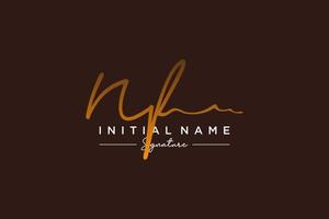 iniziale nf firma logo modello vettore. mano disegnato calligrafia lettering vettore illustrazione.