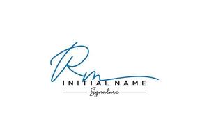 iniziale rm firma logo modello vettore. mano disegnato calligrafia lettering vettore illustrazione.