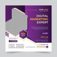 agenzia di business digitale professionale alla moda marketing post sui social media e design del modello di banner. promozione pubblicità aziendale banner web storie volantino poster vettore