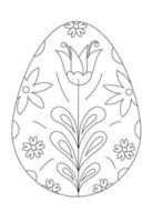 Pasqua uovo colorazione pagine vettore