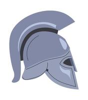 antico casco di guerriero o spartano romano soldato vettore