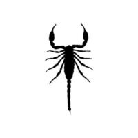 scorpione icona. semplice stile scorpione manifesto sfondo simbolo. scorpione marca logo design elemento. scorpione maglietta stampa. vettore per etichetta.