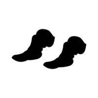 umano gamba icona. semplice stile fungo su piede manifesto sfondo simbolo. marca logo design elemento. umano gamba maglietta stampa. vettore per etichetta.