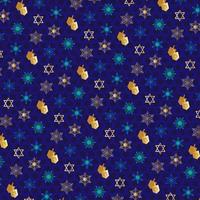 felice stella ebraica chanukah su sfondo fantasia vettore