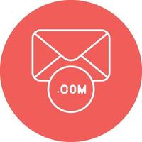 professionale e-mail indirizzo linea cerchio sfondo icona vettore