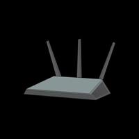 router vettore arte. vettore arte isolato su nero sfondo per colorazione libro.