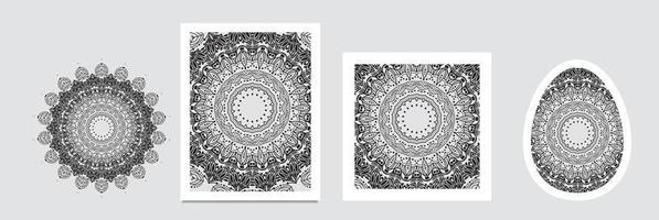 floreale ornato bianca linea mandala. Perfetto per etichetta, Stampa e Altro. semplice vettore illustrazione