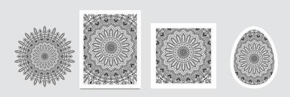 etnico colorato il giro ornamentale alcanna mandala floreale sfondo design vettore illustrazione