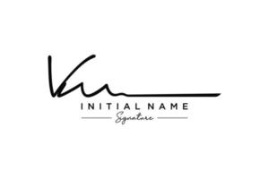 iniziale vm firma logo modello vettore. mano disegnato calligrafia lettering vettore illustrazione.