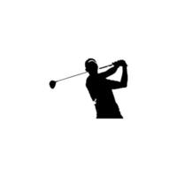 golf giocatore icona. semplice stile golf torneo manifesto sfondo simbolo. golf giocatore marca logo design elemento. golf giocatore maglietta stampa. vettore per etichetta.